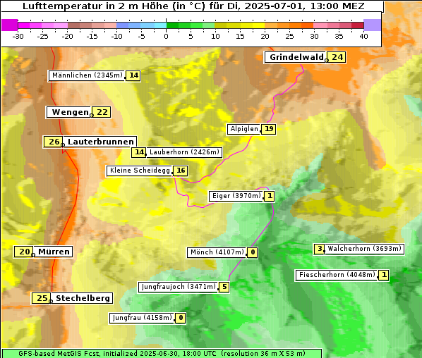 Temperatur, 1. 7. 2025