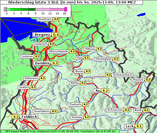 Niederschlag, 9. 11. 2025