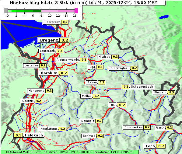 Niederschlag, 24. 12. 2025