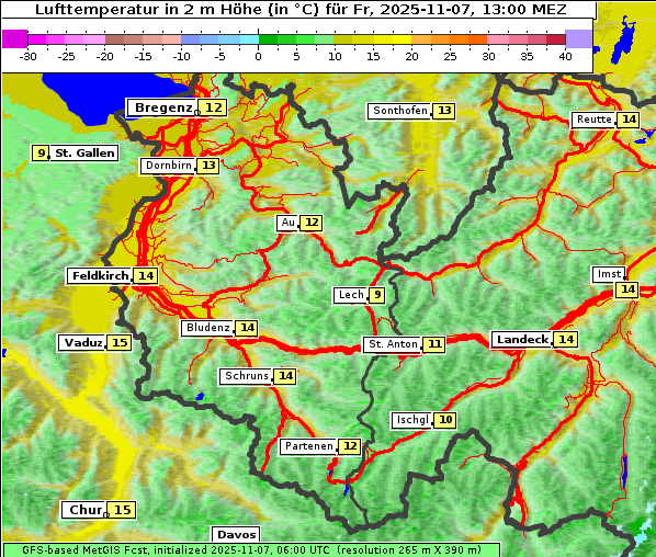 Temperatur, 7. 11. 2025
