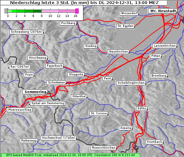 Niederschlag, 31. 12. 2024