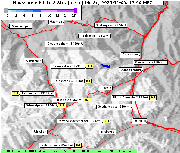Neuschnee, 9. 11. 2025
