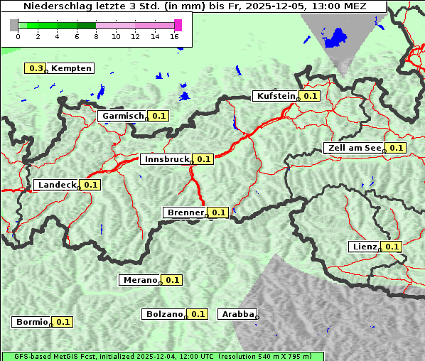 Niederschlag, 5. 12. 2025