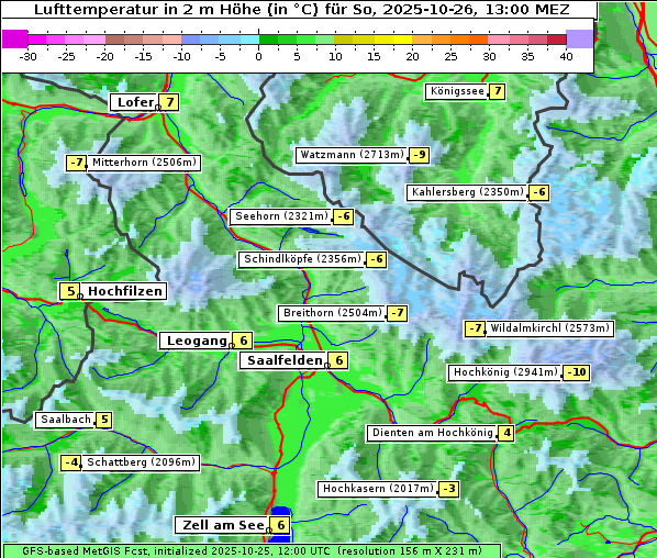 Temperatur, 26. 10. 2025