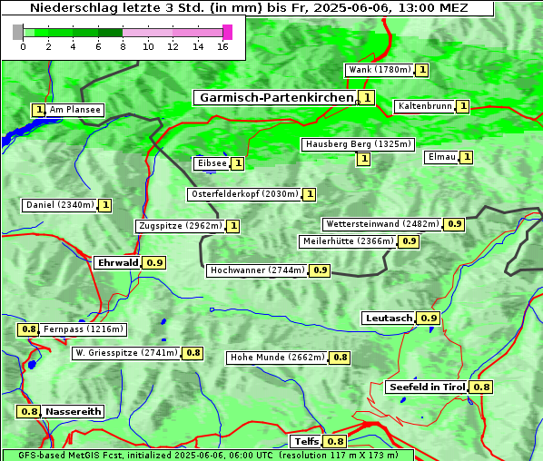 Niederschlag, 6. 6. 2025