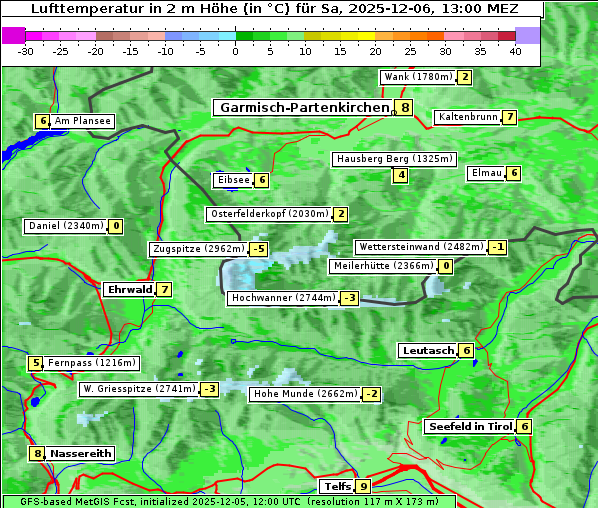 Temperatur, 6. 12. 2025