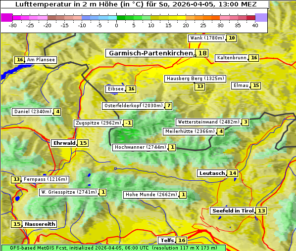 Temperatur, 5. 4. 2026