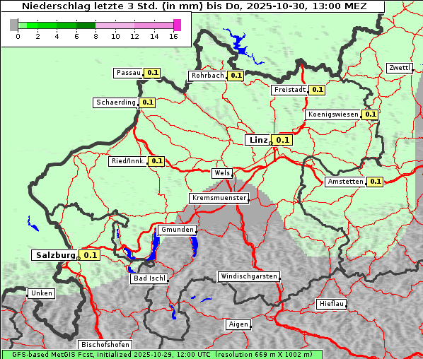 Niederschlag, 30. 10. 2025