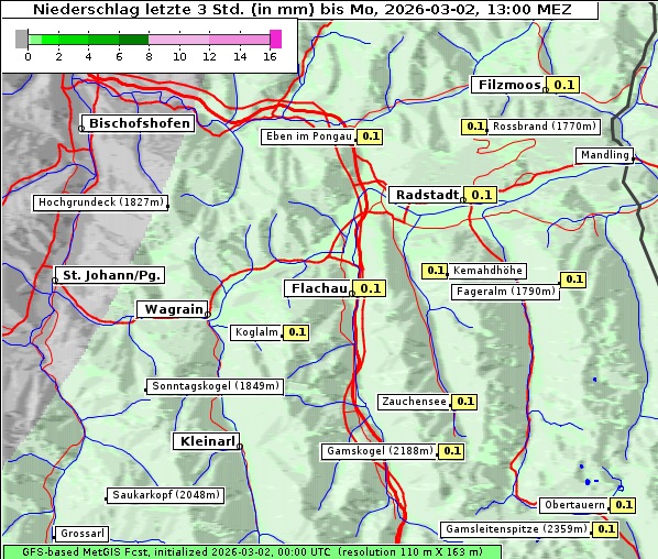 Niederschlag, 2. 3. 2026