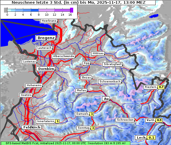 Neuschnee, 17. 11. 2025