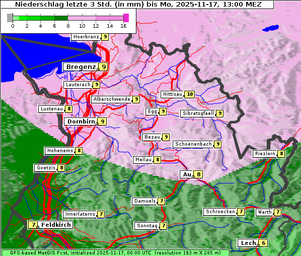 Niederschlag, 17. 11. 2025