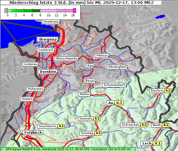 Niederschlag, 17. 12. 2025