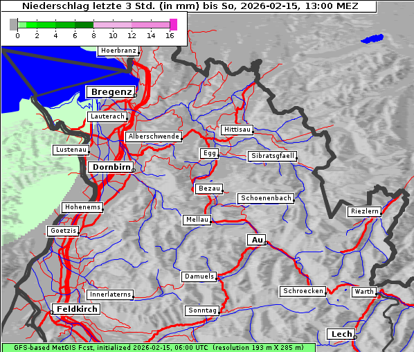 Niederschlag, 15. 2. 2026