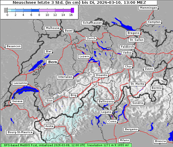 Neuschnee, 10. 3. 2026