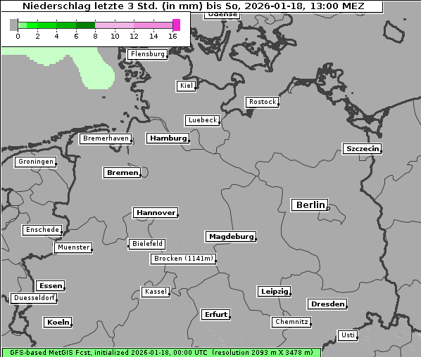Niederschlag, 18. 1. 2026