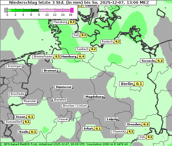 Niederschlag, 7. 12. 2025