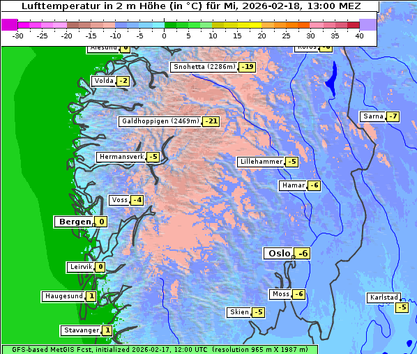 Temperatur, 18. 2. 2026