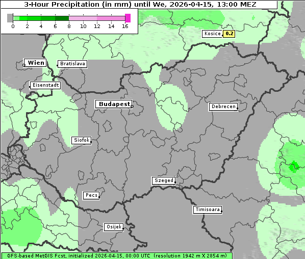 Niederschlag, 15. 4. 2026