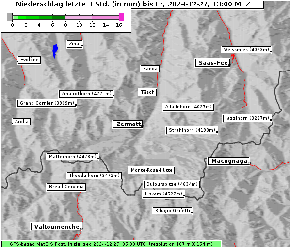 Niederschlag, 27. 12. 2024