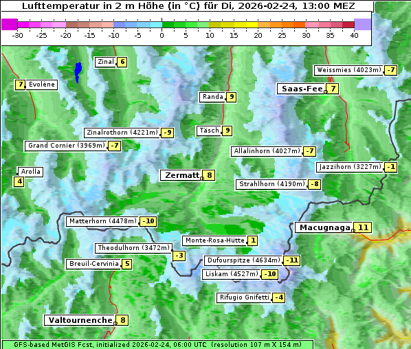Temperatur, 24. 2. 2026