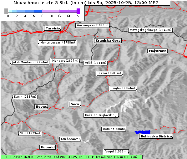 Neuschnee, 25. 10. 2025