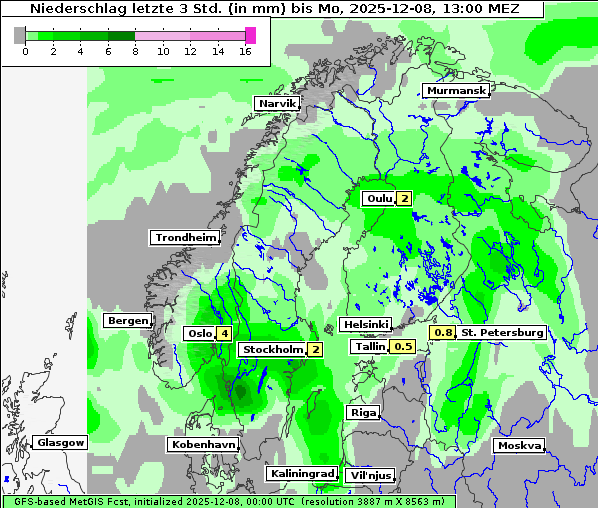 Niederschlag, 8. 12. 2025