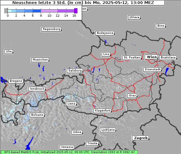 Neuschnee, 12. 5. 2025
