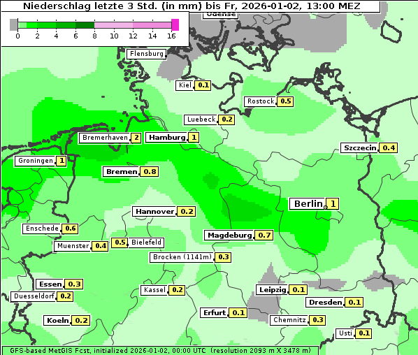 Niederschlag, 2. 1. 2026