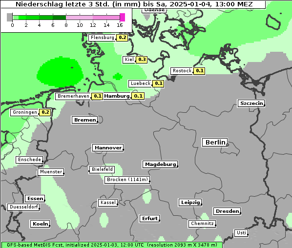 Niederschlag, 4. 1. 2025