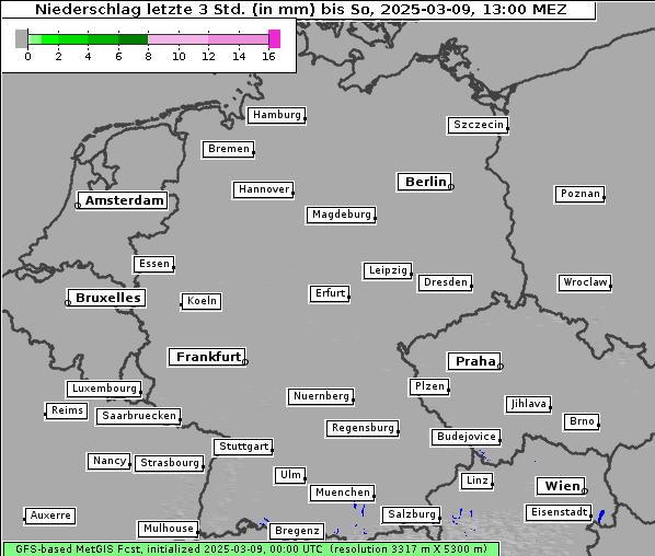 Niederschlag, 9. 3. 2025