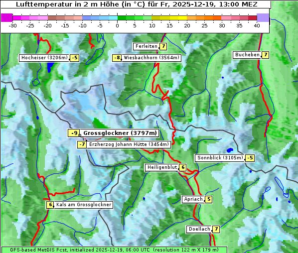 Temperatur, 19. 12. 2025