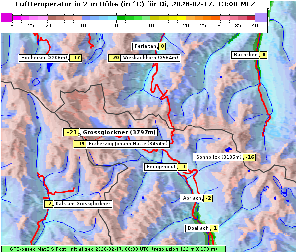 Temperatur, 17. 2. 2026