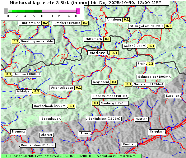 Niederschlag, 30. 10. 2025