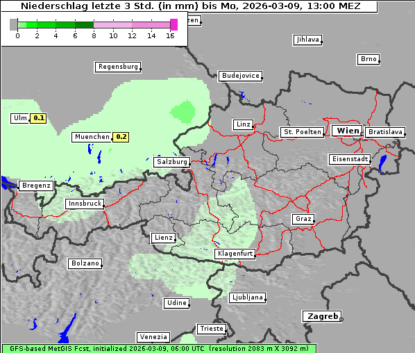 Niederschlag, 9. 3. 2026