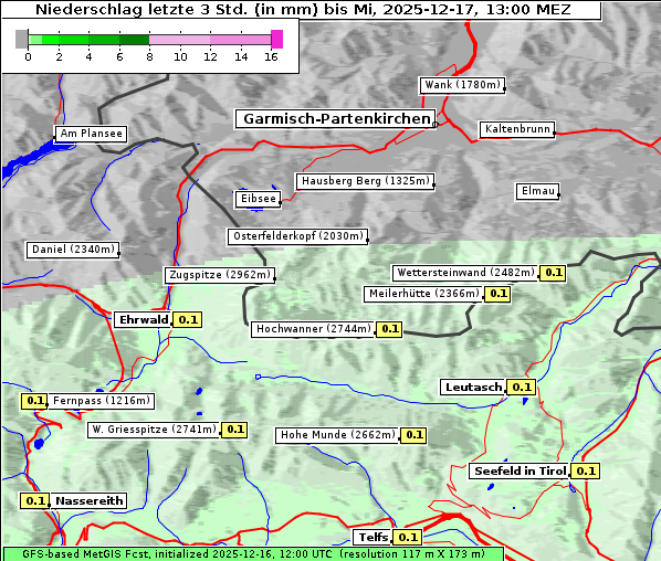 Niederschlag, 17. 12. 2025