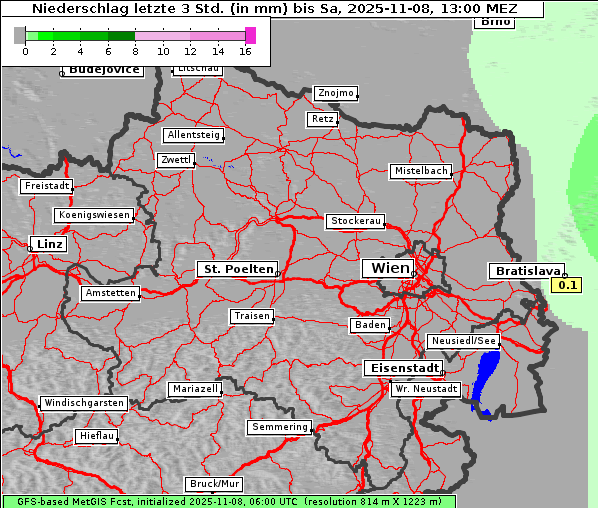 Niederschlag, 8. 11. 2025