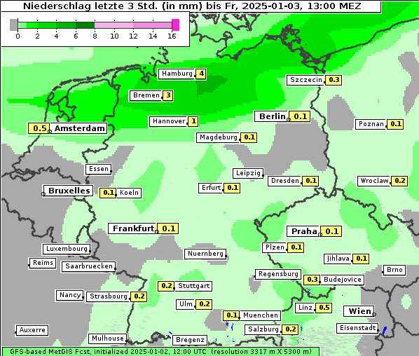 Niederschlag, 3. 1. 2025