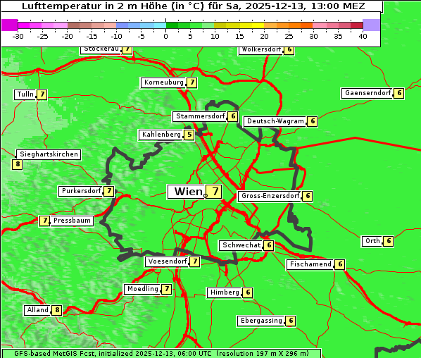 Temperatur, 13. 12. 2025