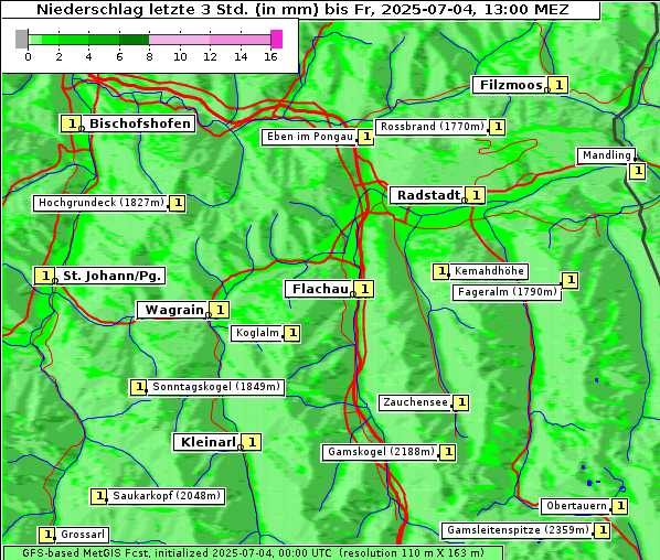 Niederschlag, 4. 7. 2025