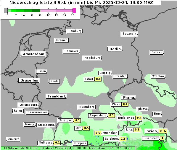 Niederschlag, 24. 12. 2025
