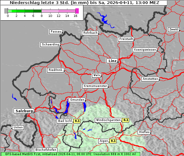 Niederschlag, 11. 4. 2026