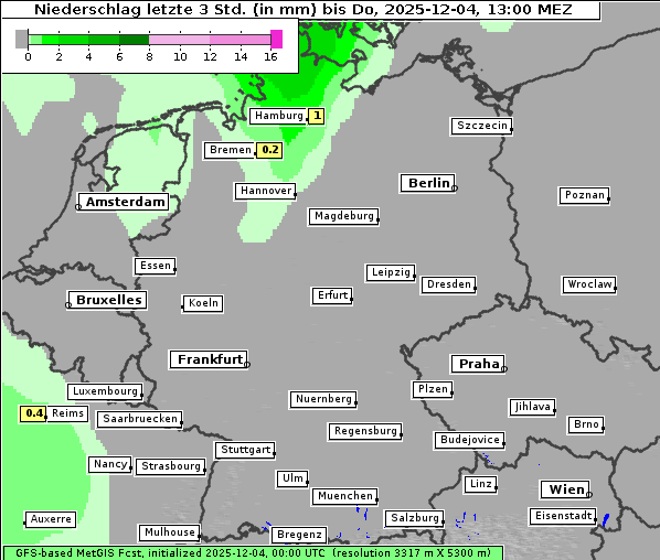 Niederschlag, 4. 12. 2025