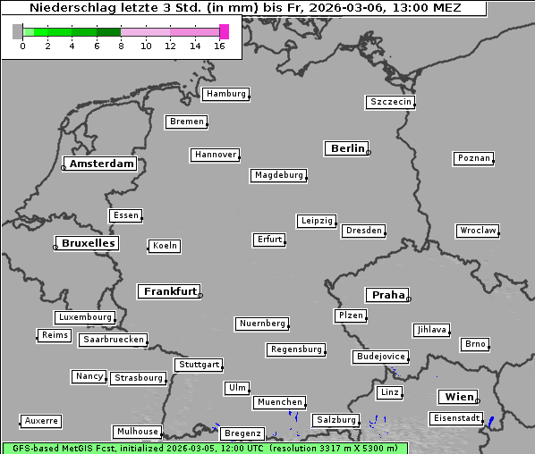 Niederschlag, 6. 3. 2026