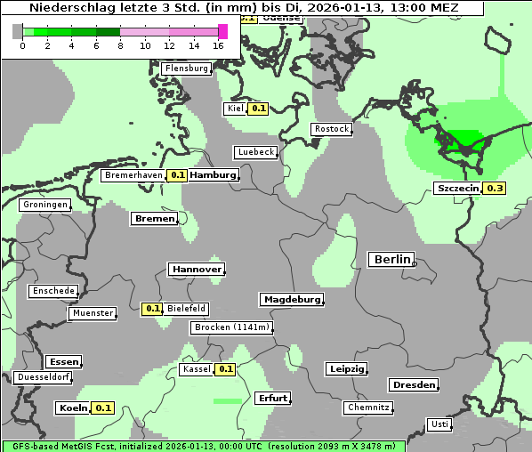 Niederschlag, 13. 1. 2026