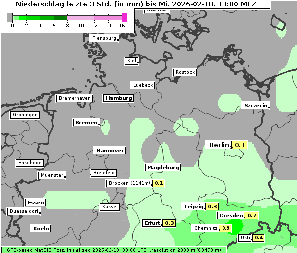 Niederschlag, 18. 2. 2026