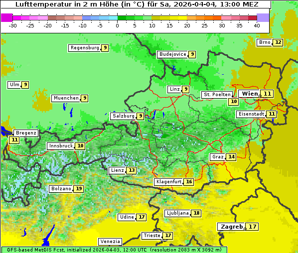 Temperatur, 4. 4. 2026