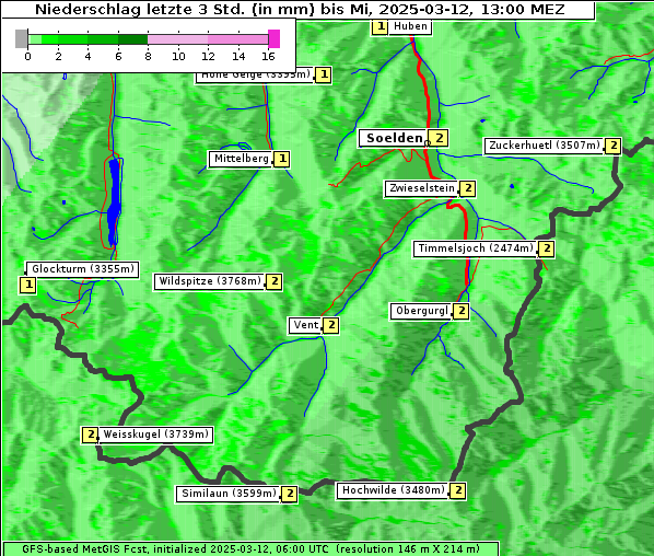 Niederschlag, 12. 3. 2025