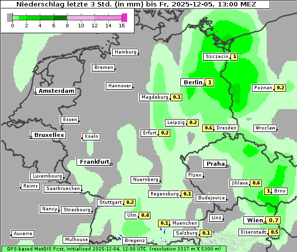 Niederschlag, 5. 12. 2025