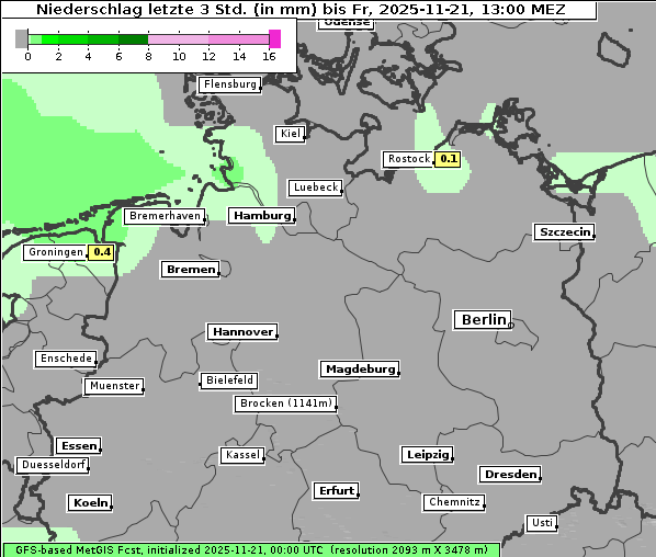 Niederschlag, 21. 11. 2025
