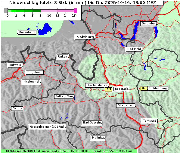 Niederschlag, 16. 10. 2025